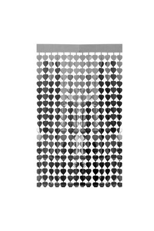 Metalize Kalpli Kapı Duvar Perdesi Gümüş