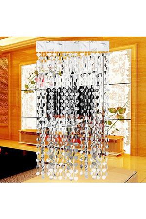 Metalize Kalpli Kapı Duvar Perdesi Gümüş