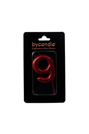 Rakam Mum 9 Yaş Kırmızı