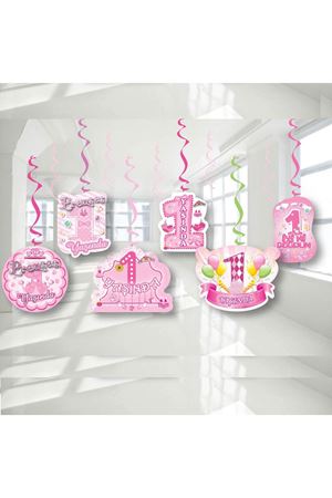 Prenses 1 Yaşında Tavan Süs Pembe