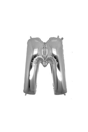 M Harfi Gümüş Folyo Balon 40 cm