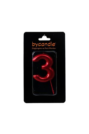 Rakam Mum 3 Yaş Kırmızı