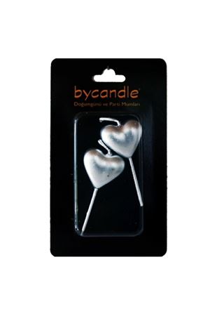 Kalp Mum Gümüş 2 Adet