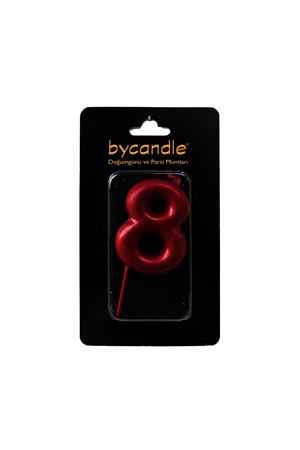Rakam Mum 8 Yaş Kırmızı
