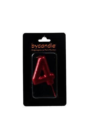 Rakam Mum 4 Yaş Kırmızı