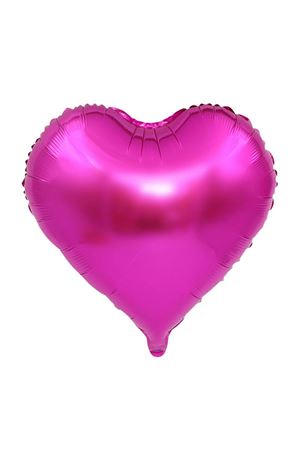 Fuşya Kalp Folyo Balon 45 cm