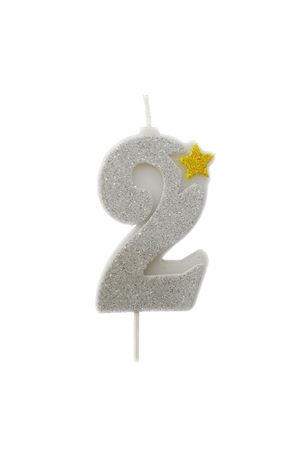 Rakam Mum Simli Eva 2 Yaş Gümüş Renk