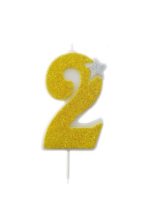 Rakam Mum Simli Eva 2 Yaş Altın Renk