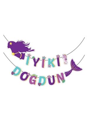 Deniz Kızı 3D Banner Süs