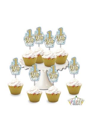 1 Yaş Simli Eva Kürdan Mavi 8 Adet