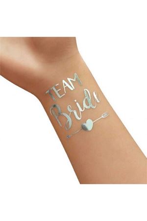 Team Bride Geçici Dövme Gümüş 10 Adet