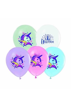Unicorn Baskılı Balon 10 Adet