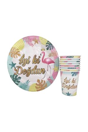 Flamingo Tabak Bardak Set 8 Adet