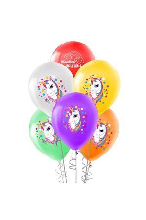 Unicorn Rainbow Balon 10 Adet