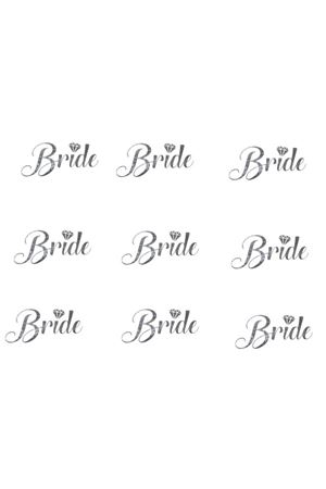 Bride Geçici Dövme Gümüş 10 Adet