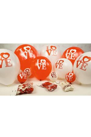 Love Baskılı Balon 100 Adet
