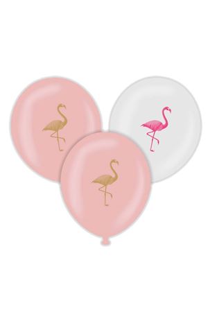 Flamingo Balon Pembe Şeffaf 10 Adet