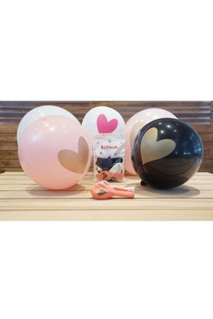 Kalp Baskılı Balon 100 Adet