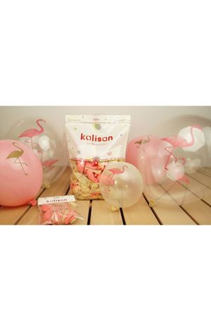 Flamingo Balon Pembe Şeffaf 10 Adet