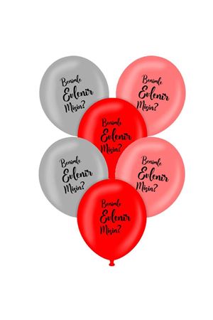 Benimle Evlenir Misin Baskılı Balon 100 Adet