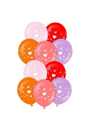 Çepeçevre Kalp Baskılı Balon 100 Adet
