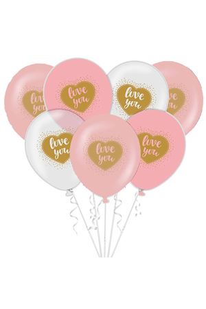 Love You Baskılı Balon 100 Adet