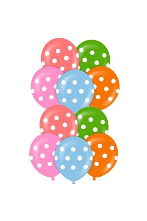 Puantiyeli Balon Renkli 100 Adet