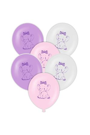 Sevimli Fil Baskılı Balon 100 Adet