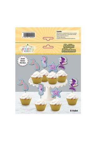 Deniz Kızı Simli Eva Kürdan 8 Adet