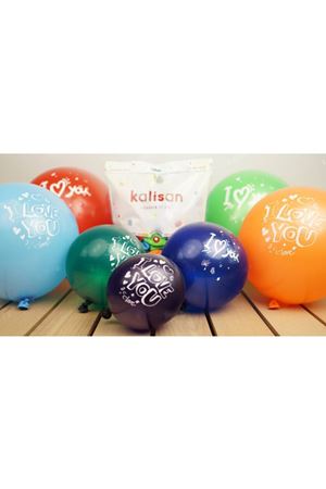 I love You Baskılı Balon 100 Adet