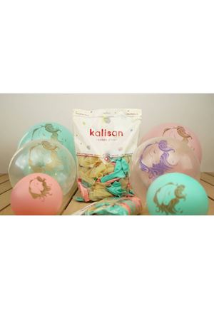 Unicorn Baskılı Balon 10 Adet