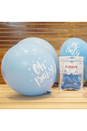 Oh Baby Baskılı Balon Mavi 100 Adet