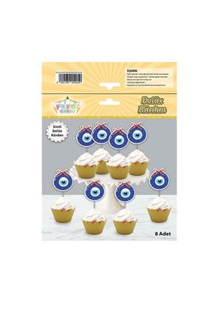 Nazar Boncuğu Simli Eva Kürdan 8 Adet