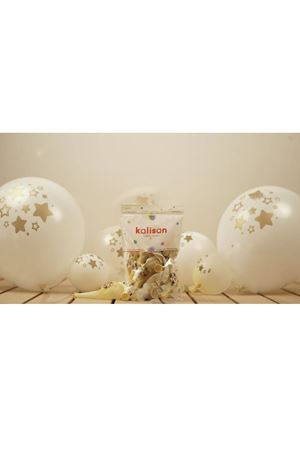 Gold Yıldız Baskılı Balon 100 Adet