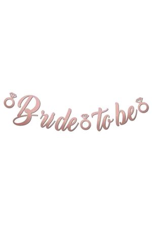 Bride To Be Rose Gold Kaligrafi Banner