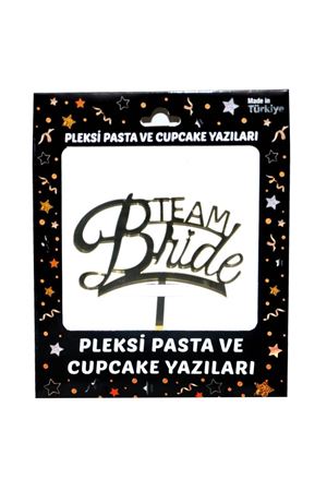 Team Bride Pleksi Pasta Süsü Gold