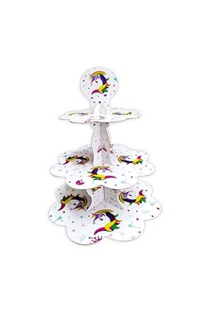 Beyaz Unicorn Kek Standı