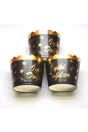 Metalize Gold İyi ki Doğdun Cupcake Kabı