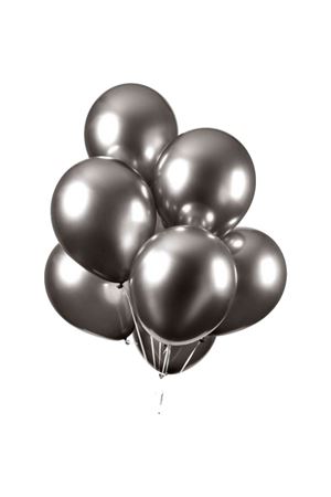 Koyu Gümüş Krom Balon 50 Adet