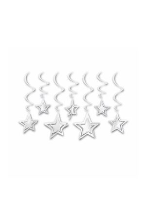 3D Yıldız Asmalı Tavan Süsü Beyaz