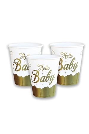 Hello Baby Karton Bardak 6 Adet