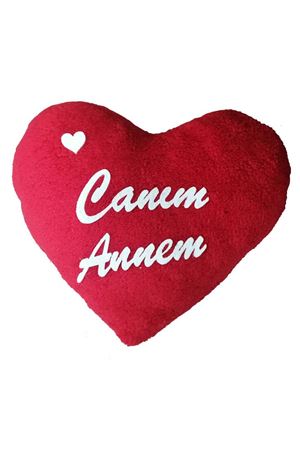 Canım Annem Peluş Kalp Yastık 30 cm