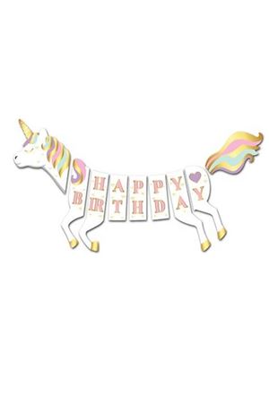 Happy Birthday Unicorn At Şekilli Banner