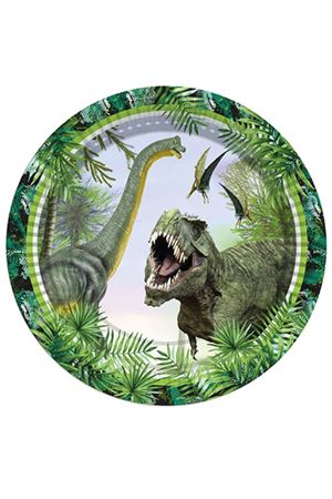 Vahşi Jurassic Karton Tabak 8 Adet