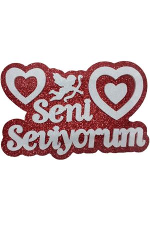 Seni Seviyorum Kalpli Strafor Kırmızı