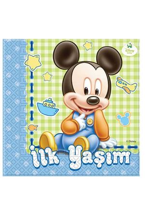 Baby Mickey İlk Yaş Peçete 20 Adet