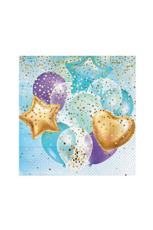 Mavi Uçan Balonlar Kağıt Peçete 20 Adet