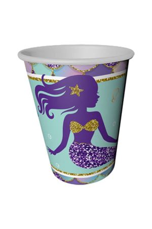 Pırıltılı Deniz Kızı Bardak 8 Adet