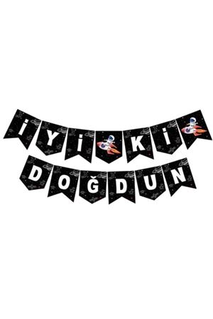 Uzay Temalı İyi ki Doğdun Banner