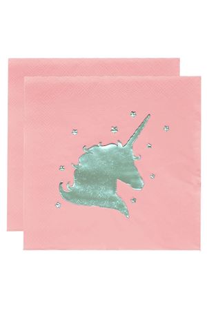 Unicorn Yaldızlı Peçete Gümüş 16 Adet